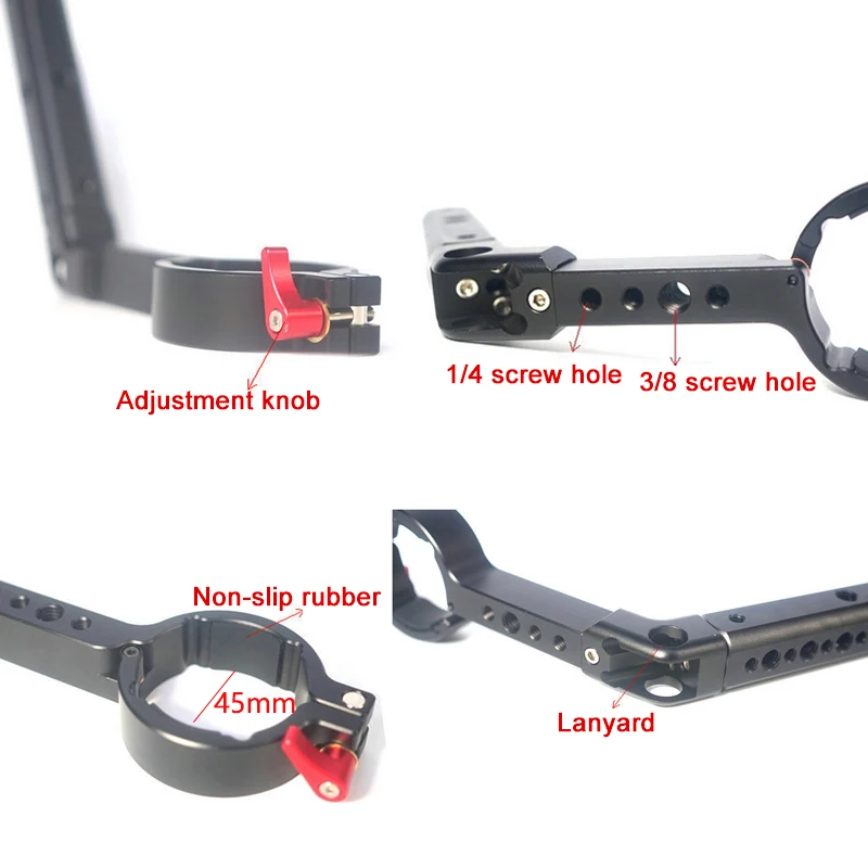 Handle Sling Grip Neck Ring Mounting Extension Arm for DJI Ronin S /Zhiyun Crane 2/Feiyu AK2000 Gimbal Parts images - 6