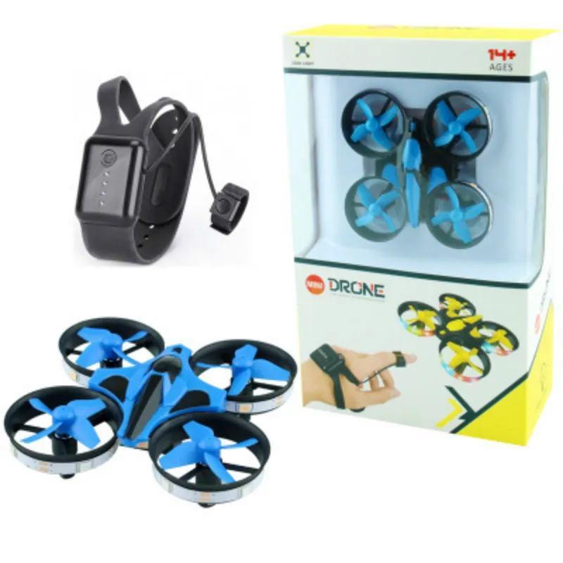 

Four-Axis Drone UFO Smart Watch Remote Sensing Gesture Interaction Pneumatic High Altitude Aircraft gift for Children
