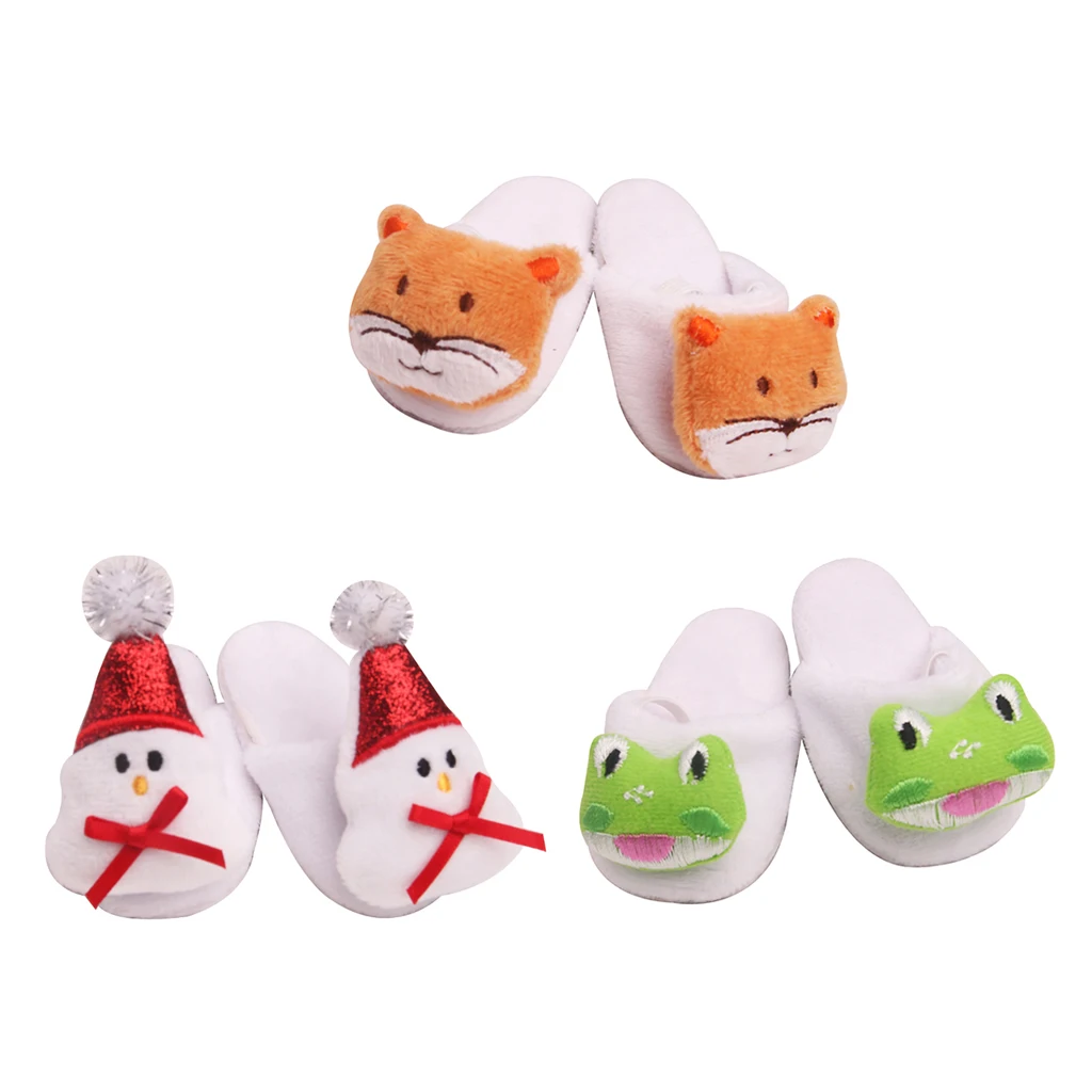 

Fashion Animal Doll Slippers Shoes for 18in Girl Doll Daily Wear Accessories