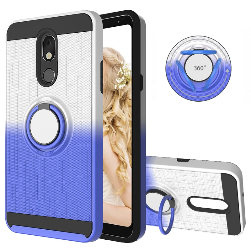 Shockrpoof Hard PC Phone Case for LG Stylo 5 4 Q Stylus Protection Fitted Cover Shell With Finger Ring |