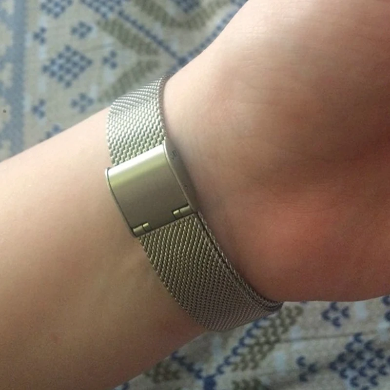 Удобный ремешок для Xiaomi Mi Band 3 4 5 металлический браслет из нержавеющей стали без