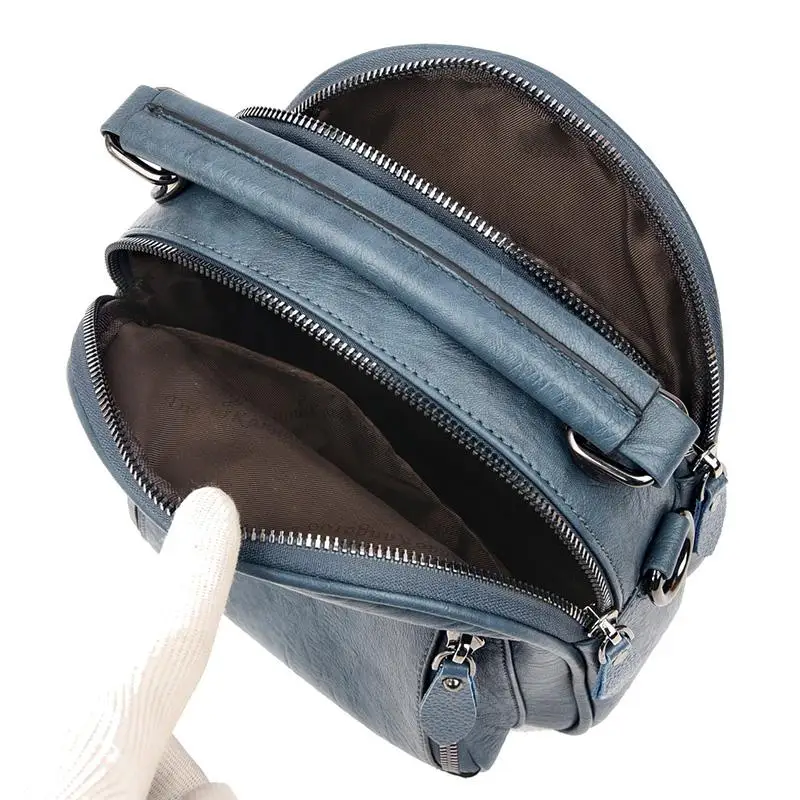 

Vintage PU Leather Women Shoulder Handbags Simple Designer Crossbody Bags Teenager Girls Trendy Waterproof Wild Mini Backpack