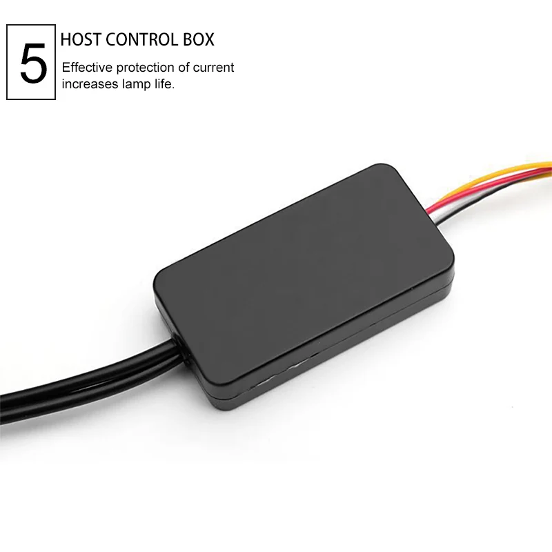 Racbox 2 шт. Автомобильный светодиодный переключатель светодиодный дневной светильник головной светильник для глаз DRL лампа динамический последовательный тормоз сигнал поворота дневной ходовой светильник