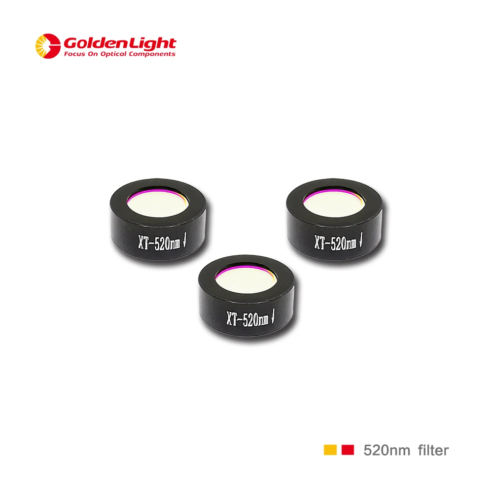 

BIO BandPass Filter/CWL:520nm/Size:Dia.10*8mm/T:45%~65%/OD6@200~1200nm /FWHM:8~12nm / Hard film coated / Guarantee 5 years