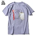 Футболка COOLMIND QI0230A мужская с забавным принтом, хлопковая рубашка с короткими рукавами, уличная свободная стильная футболка с круглым вырезом, на лето