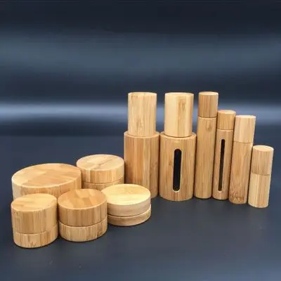 Бамбуковая банка для крема 30 г внутренняя емкость из полипропилена коробка глаз