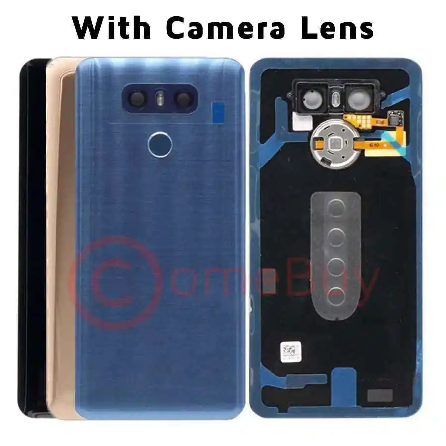 Comebuy Back Cover For LG G6 Battery Rear Glass Door Cover+Fingerprint Button+Camera Lens+Adhesive Tape | Мобильные телефоны и