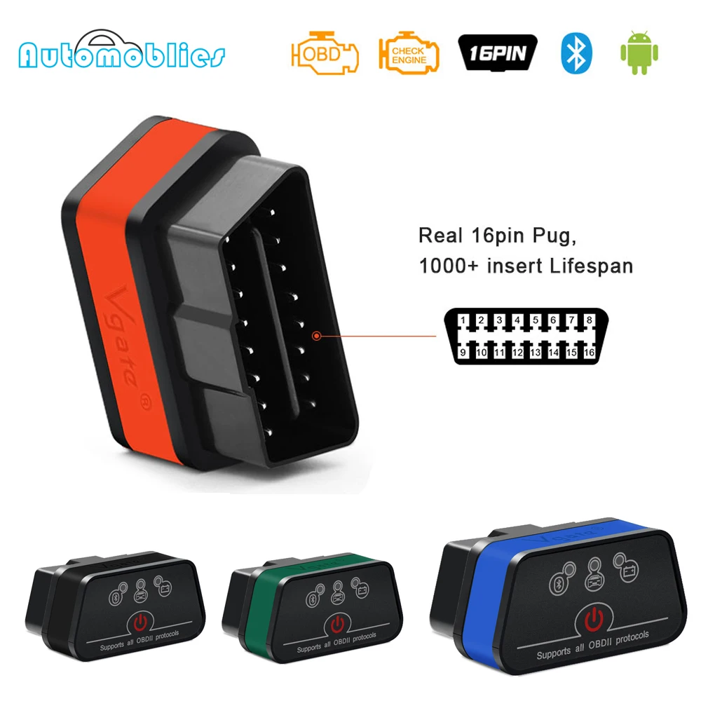 Vgate iCar2 ELM327 obd2 Bluetooth сканер elm 327 obd 2 icar автоматический диагностический для android/PC