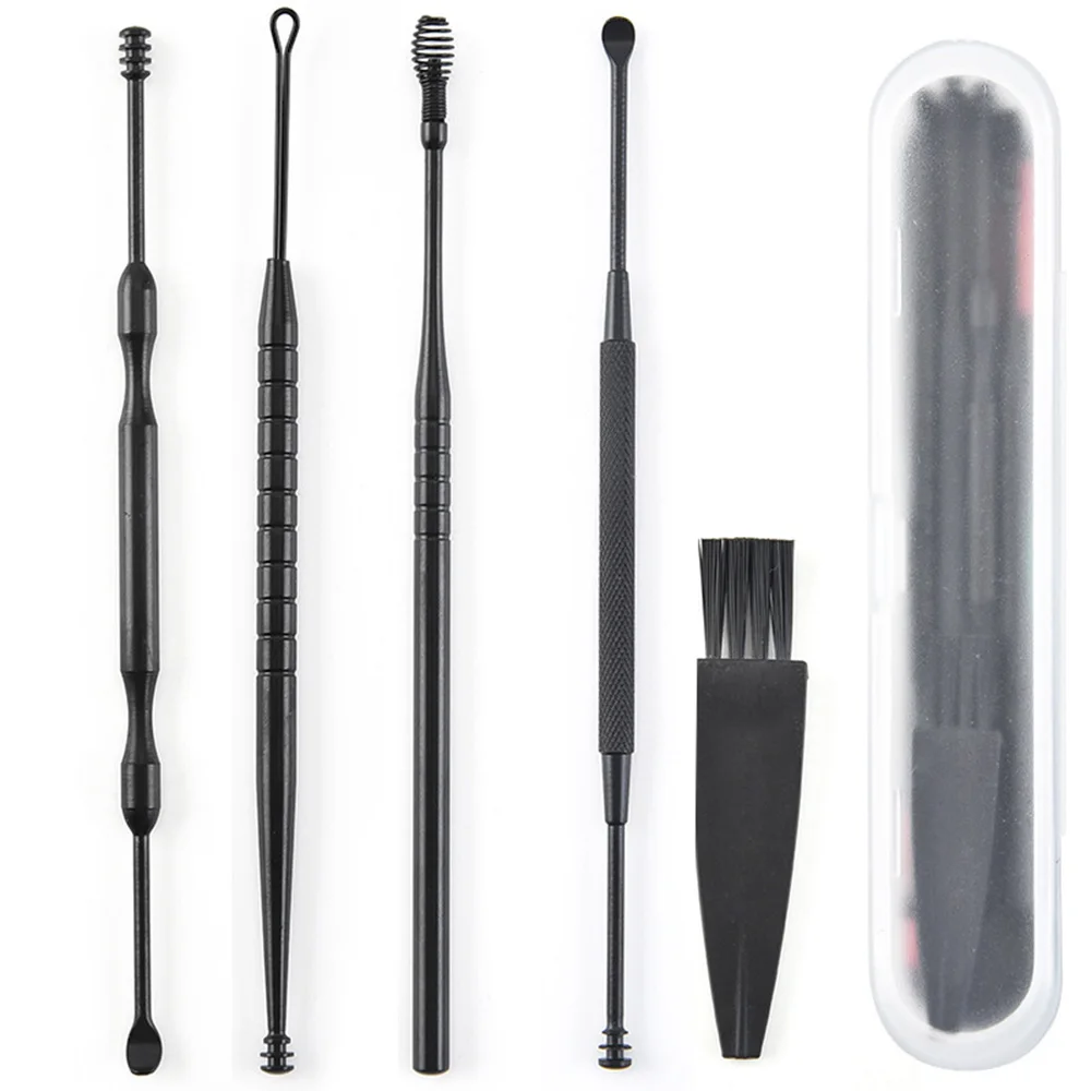 

Stainless Steel Ear Wax Removal Tool Spiral Earpick Curette Spoon Sticks Pick Cleaning Accessoriesset Set