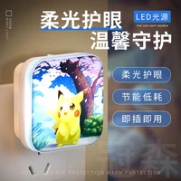 takara tomy pokemon pikachu night light plug in bedside lamp with switch led bedroom light cute creative eye protection light