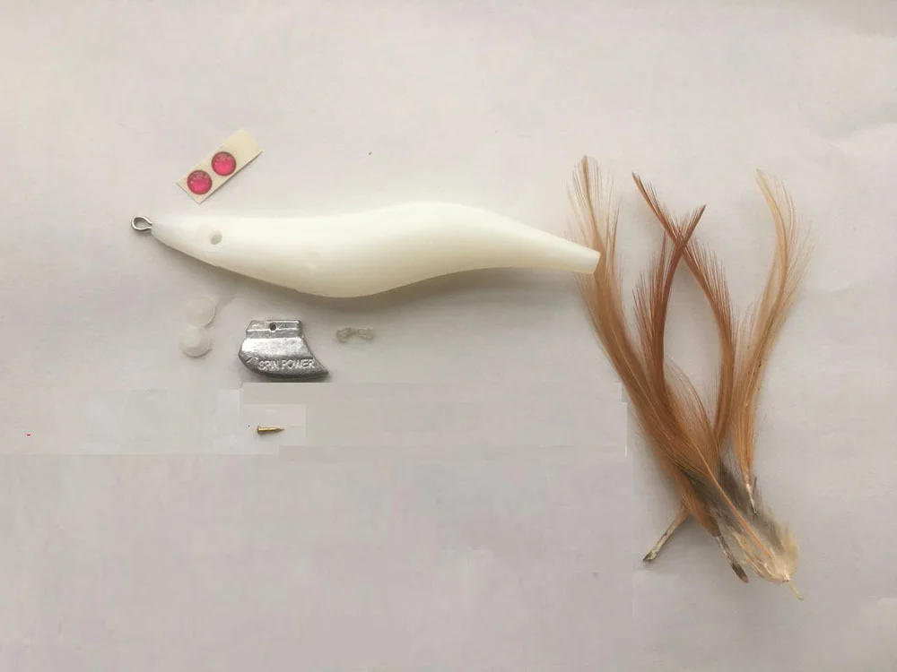 100 шт. крючок для наживки Неокрашенный приманка тела комплект в виде кальмара