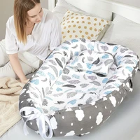 toddler nest bed with pillow portable anti pressure travel crib foldable bionic bed sleeping mat baby bedding bassinet bumper