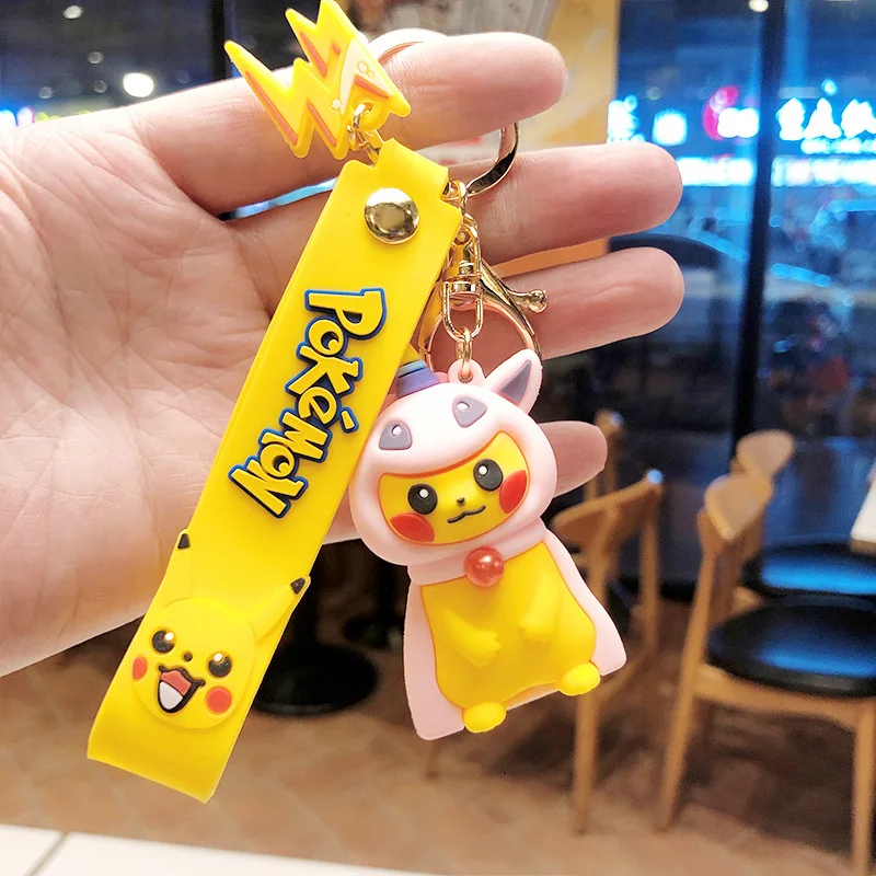 

Pokemon Action Figure Pikachu Keychain Pokemon Keychain Squirtle Psyduck Keychain Model Car Keychain Fashion Cartoon Keychain