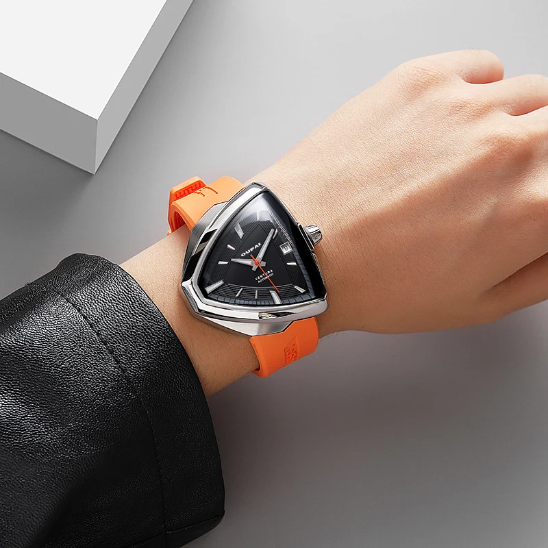 Новое поступление 2021 треугольные автоматические мужские водонепроницаемые часы