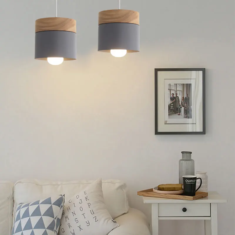 Nordic simplicity LED E27 подвесной светильник современный в виде макарона улучшение дома