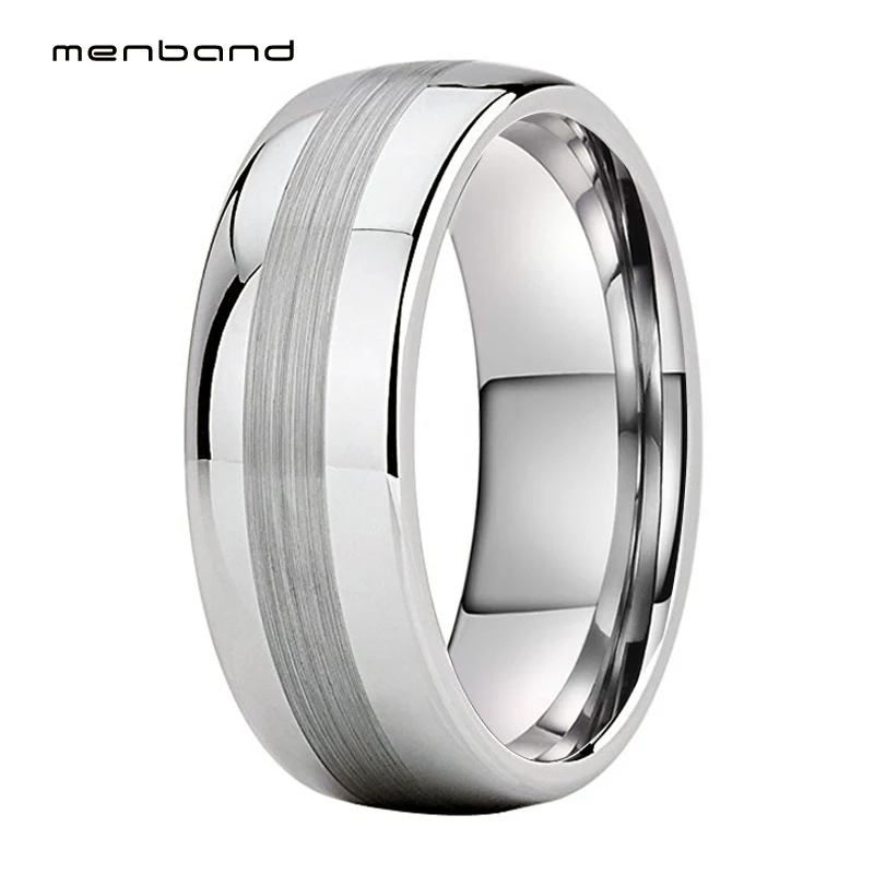 Кольцо из карбида вольфрама для мужчин и женщин обручальное кольцо с куполом