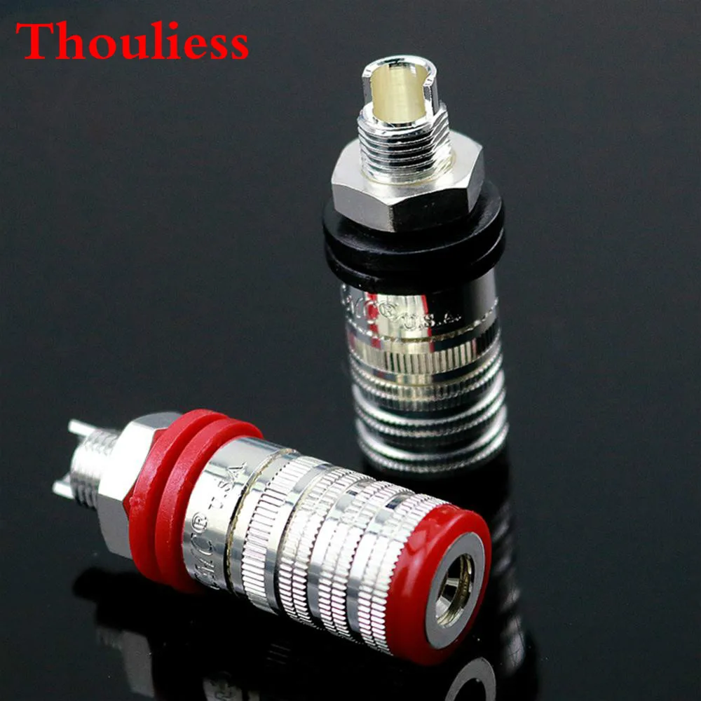 Thouliess 4 шт. HIFI CMC 838S-AG Посеребренная клемма для колонок, усилитель клеммы, CD DVD-плеер, колонка, терминальный разъем