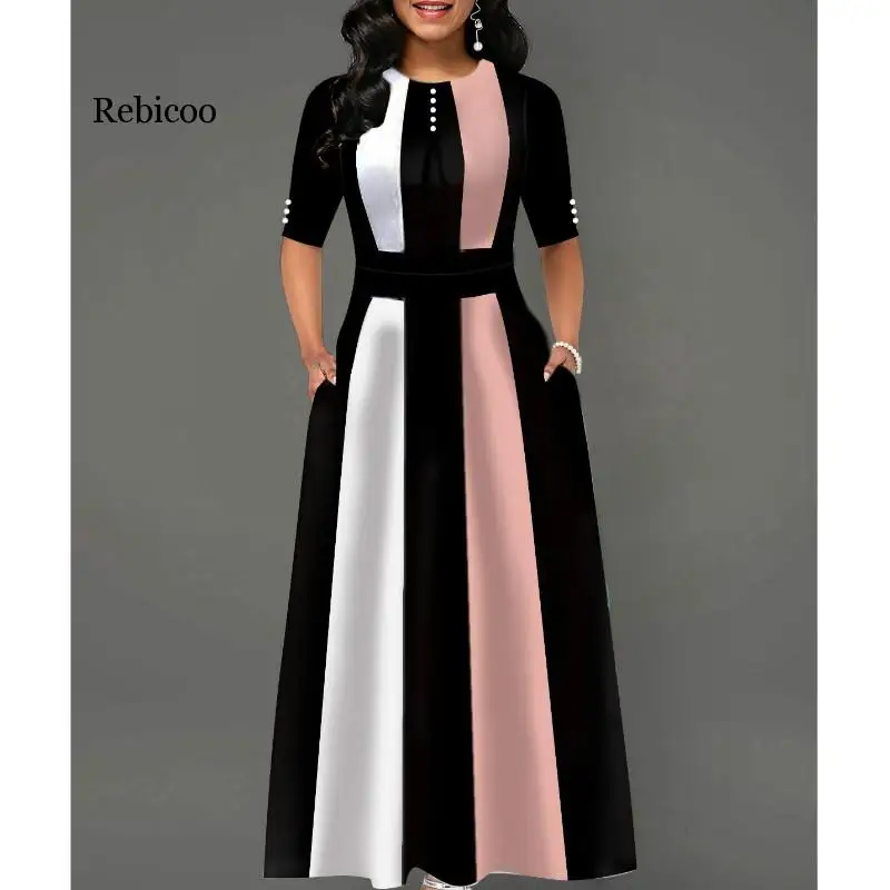 

Women Luxury Retro Evening Party Dress Lady Spring Autumn Elegant OL Dress Streetwear New Fashion