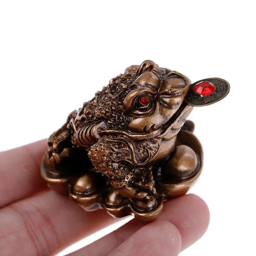 Монета Жаба фигурка лягушки богатство талисман для дома офиса украшение на удачу