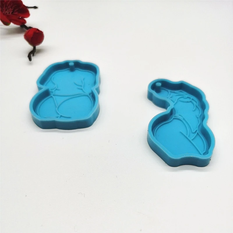 

Sketch Sexy Woman Keychain Epoxy Resin Mold Jewelry Pendant Silicone Mould DIY Crafts Ornaments Decorations Casting Tool