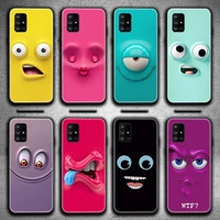 3d funny face phone case for samsung galaxy a52 a21s a02s a12 a31 a81 a10 a30 a32 a50 a80 a71 a51 5g