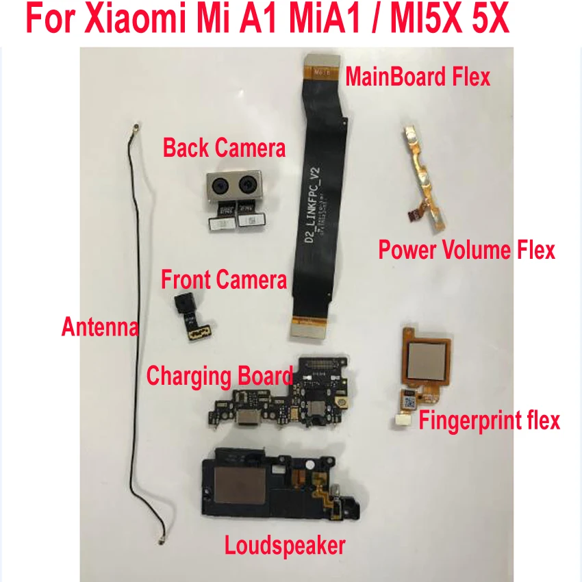Для Xiaomi mi A1 mi A1 5X usb зарядное устройство Порт док-коннектор; pcb; плата гибкий кабель с аудиоразъемом для наушников