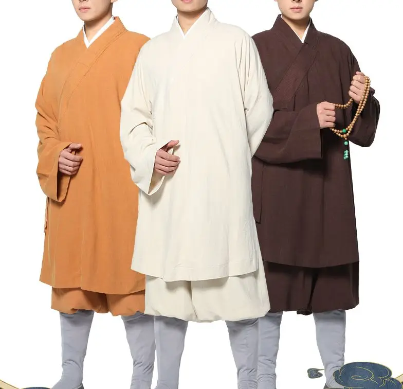 Высококачественная льняная и хлопковая шаолиновая одежда монахов кунг фу