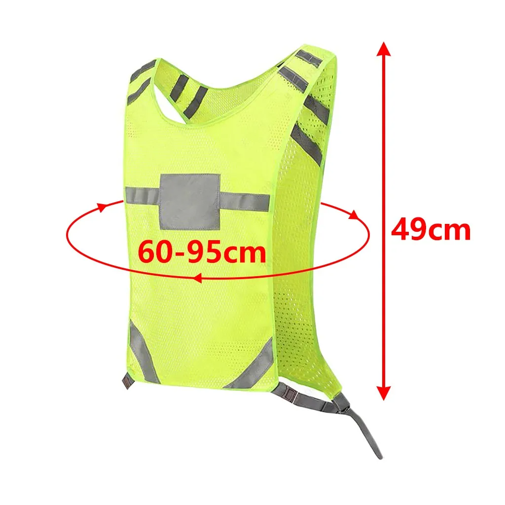 Наружный светоотражающий жилет для велоспорта спортивный Карманный Ночной бег