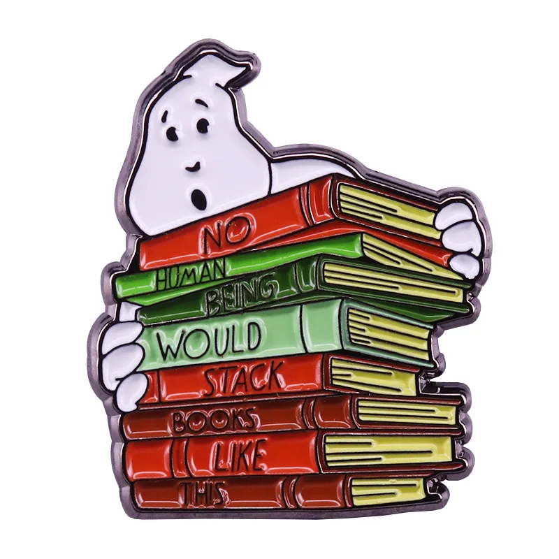 Ghostbusters Жесткий Эмаль на булавке для сбора с белым приведением Металлическая