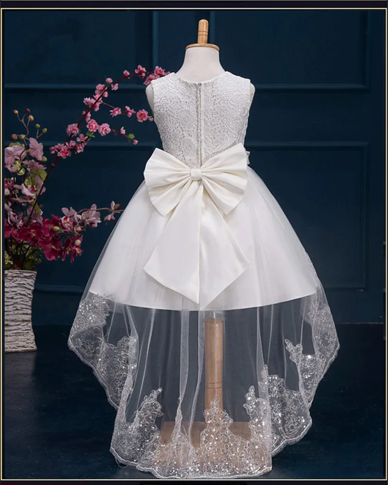 Белое Новогоднее платье для крещения маленьких девочек платья принцесс подарок