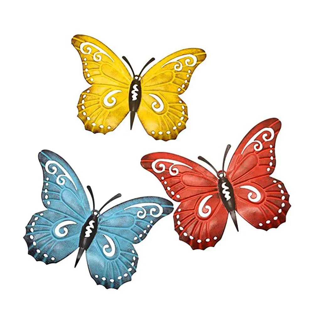 

NEW 3D Double Layer Butterfly Wall Sticker for Home Decoration Decorative Sticker Wall Decal Butterflies for Party Fridge 3PC