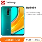 Смартфон Xiaomi Redmi 9 глобальной версии, 6 ГБ 128 ГБ, Восьмиядерный процессор Helio G80, четыре камеры 13 МП, экран 6,53 дюйма FHD +, аккумулятор 5020 мАч