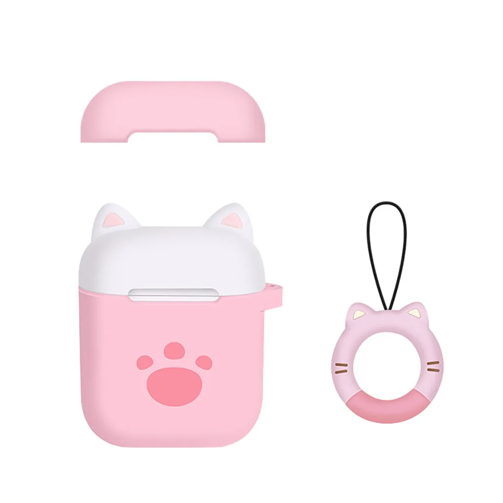 HIPERDEAL силиконовый чехол с милым мультяшным рисунком цепочкой для ключей кожаный