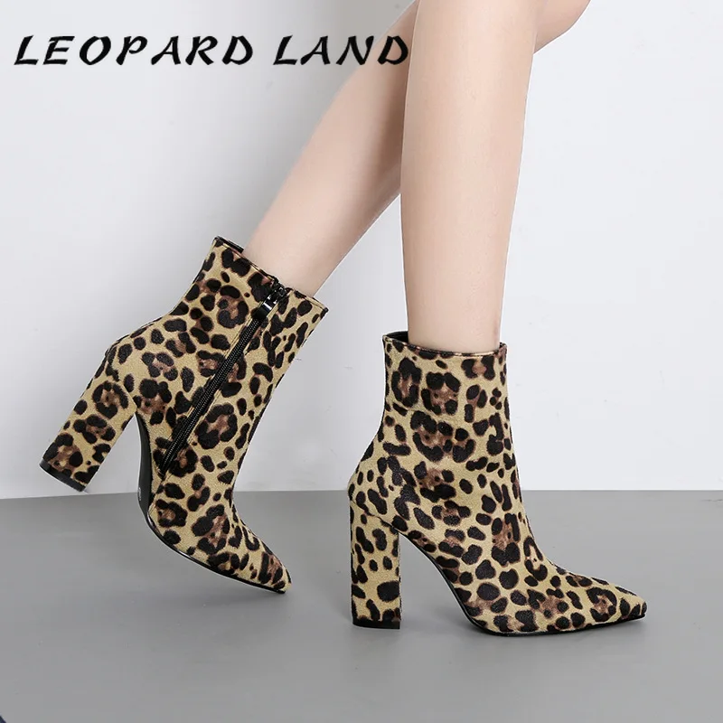 Ботинки martin с леопардовым принтом коллекция 2019 года сезон осень зима тонкие