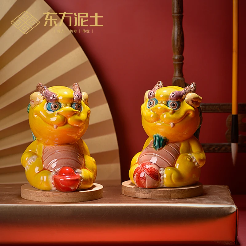 

pottery lucky the mythical wild animal cartoon cute office furnishing articles sitting room adornment handicraft