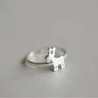 s925 siliver christmas antlers elk animal ring women opening adjustable 2021 fashion jewelry gift