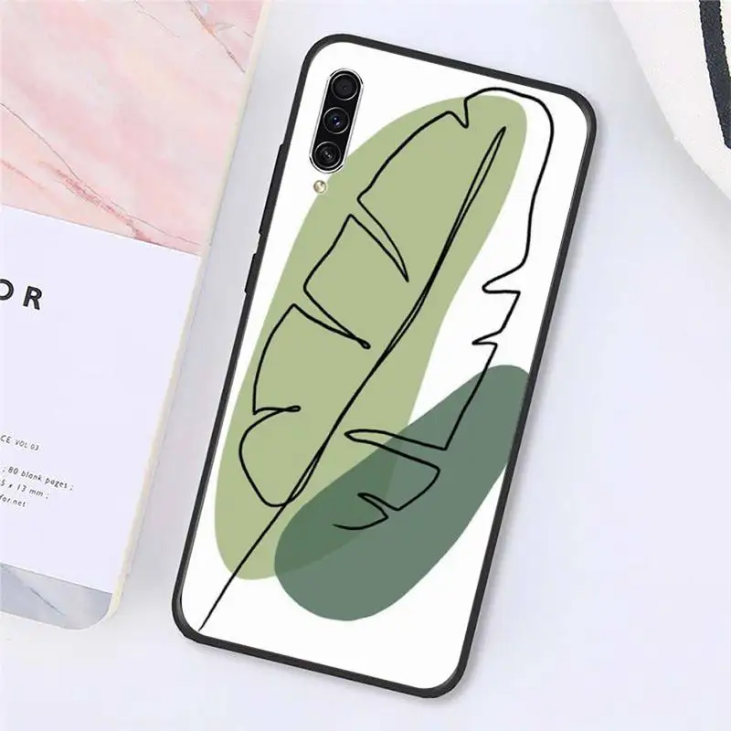 

Abstract line art pattern Phone Case For Samsung galaxy S9 10 20 A 10 21 30 31 40 50 51 71 s note 20 j 4 2018 plus Luxury brand