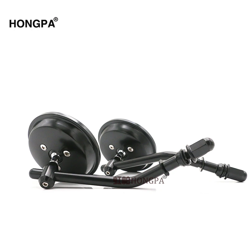 Черное/хромированное круглое зеркало заднего вида для Harley Sportster 883 1200 Iron Softail Dyna