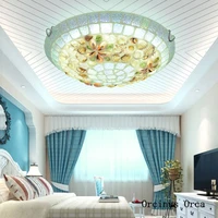 creative shell mediterranean ceiling lamp restaurant bedroom aisle boys and girls childrens room creative led ceiling lamp