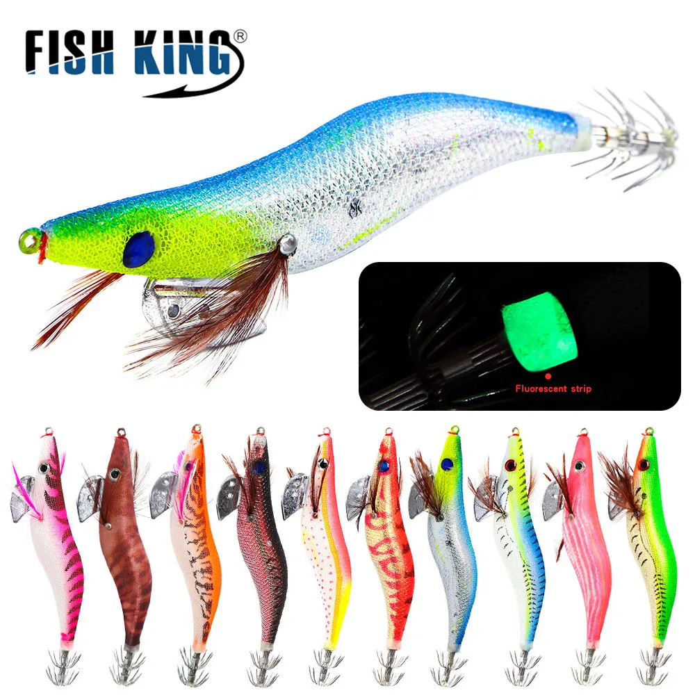 Рыбы король 1 шт. светящаяся наживка для рыбалки &quotкреветка&quot приманки Пластик в