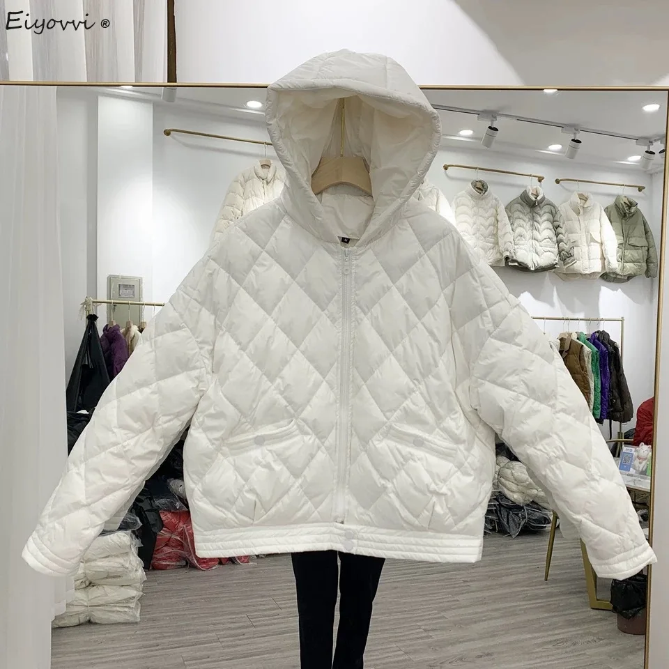 Женский зимний пуховик с капюшоном светло-короткий в Корейском стиле 2021 | Женская
