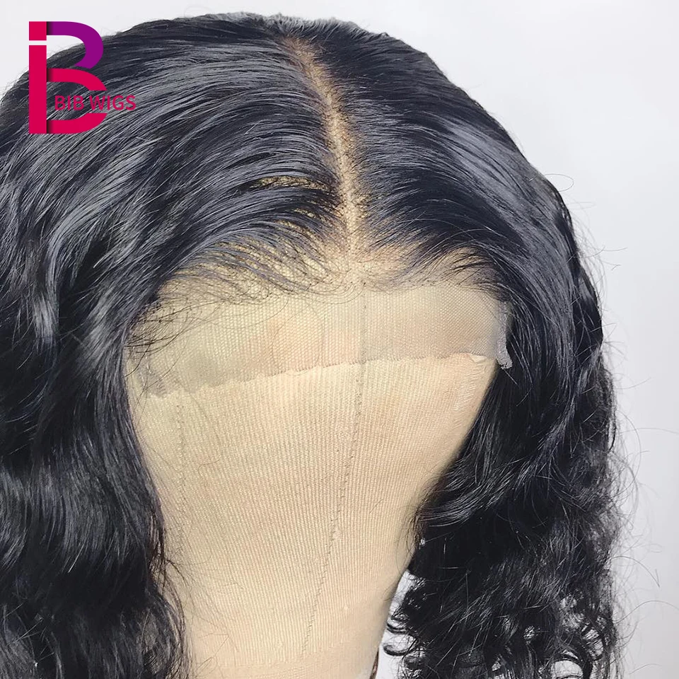 Бразильские волосы Remy Короткие Волнистые 150 плотность 4*4 закрытие шнурка человеческие волосы парики для черных женщин боб парик предварительно выщипанные натуральные волнистые волосы