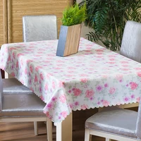 waterproof and oil proof disposable rectangular printed tablecloth hotel pvc tablecloth dustproof cloth tablecloth