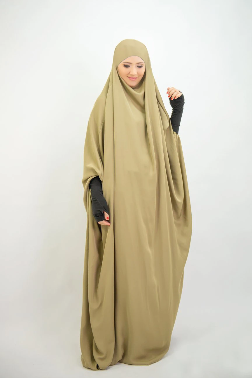 

Eid Hooded Muslim Women Prayer Dress Musulman Jilbab Abaya Long Khimar Full Cover Ramadan Gowns Abayas Islamic Clothing Niqab