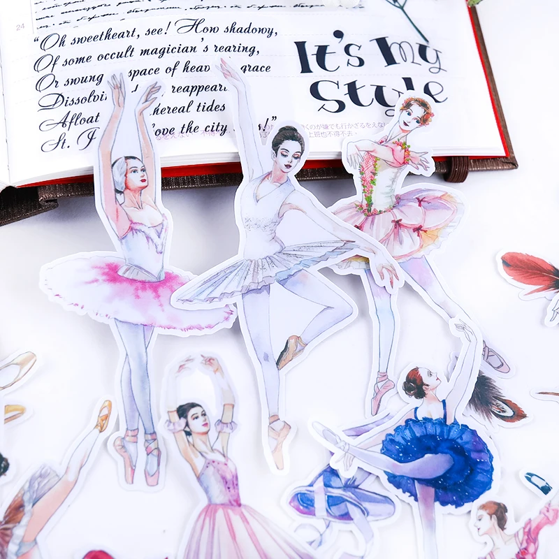 

19pcs/14pcs Ballet girl stickers/Scrapbooking Stickers /Decorative Sticker /DIY Craft Photo Albums