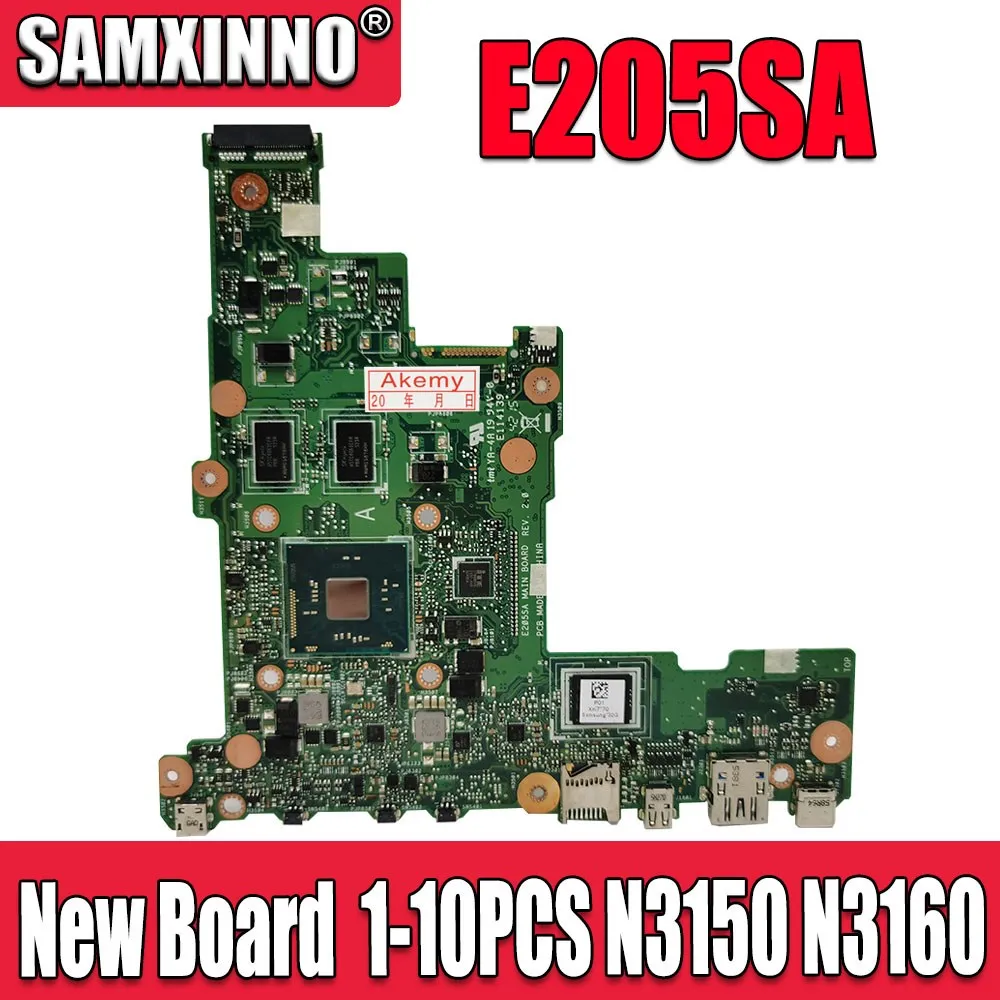 

1-10PCS SAMXINNO E205SA Laptop motherboard For Asus E205S E205SA TP200SA mainboard motherboard 2G/4G RAM N3150 N3160