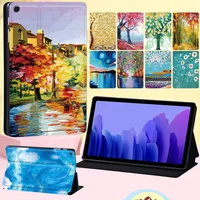 tablet cover case for samsung galaxy tab a7 10 4 2020 t500 t505 high quality anti fall painting leather folding tablet case
