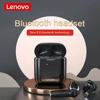 lenovo qt83 earphones bluetooth tws wireless headset with microphone dual stereo bass waterproof sport earbuds for androidios