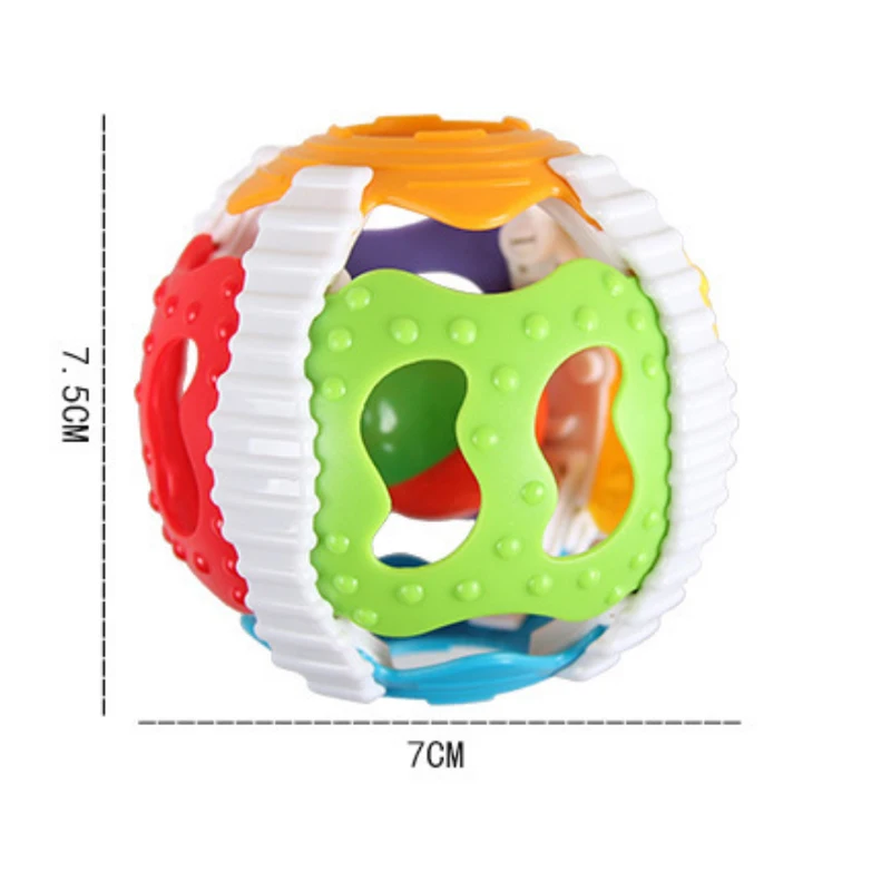 Детская игрушка-погремушка цветная круглая для раннего развития | Дом и сад