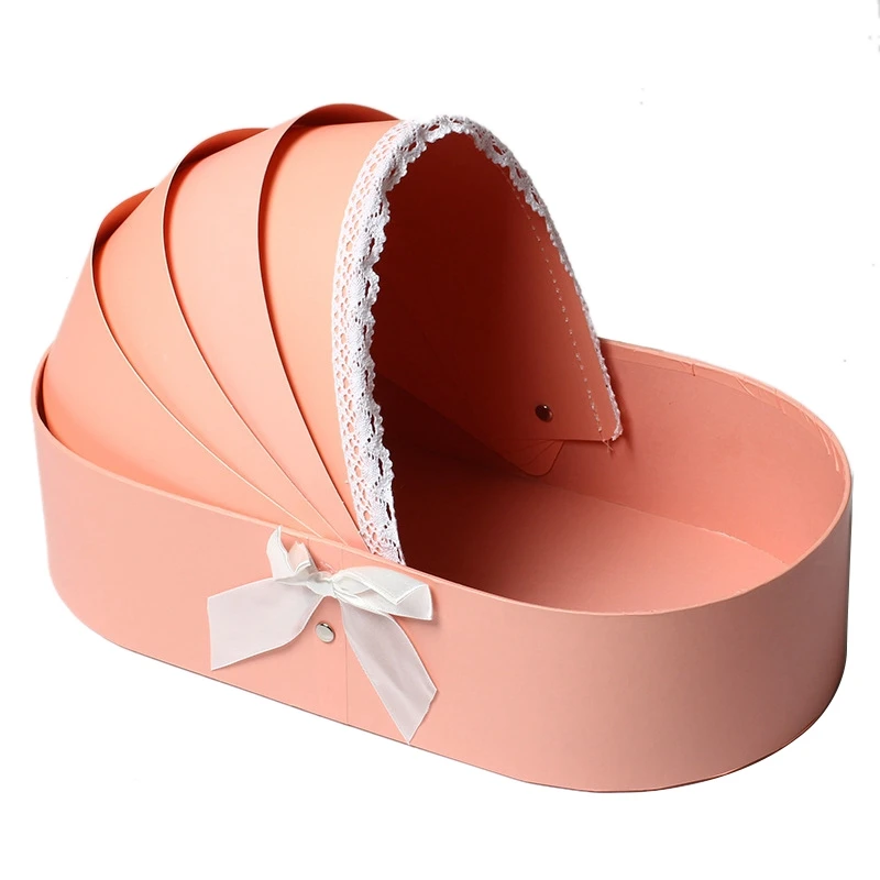 

Cradle Flower Box Rose Flower Arrangement Basket Gift Boxes Romantic Floral Flower Packing Boxes Wedding Home Decor